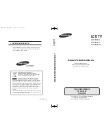 Samsung LE20S51BU Owner'S Instructions Manual предпросмотр