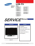 Предварительный просмотр 1 страницы Samsung LE26C45 Series Service Manual