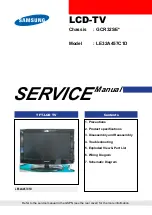 Предварительный просмотр 1 страницы Samsung LE32A457C1D Service Manual