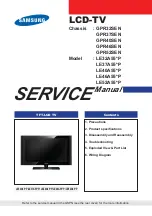 Preview for 1 page of Samsung LE32A55 P Series Service Manual