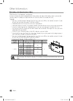 Предварительный просмотр 42 страницы Samsung LE32C550J1W User Manual