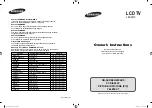 Предварительный просмотр 1 страницы Samsung LE32R32 Owners Instrucitons