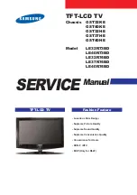 Предварительный просмотр 1 страницы Samsung LE32R73BD Service Manual