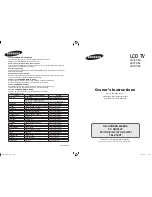 Samsung LE32S62 Owner'S Instructions Manual предпросмотр