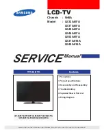 Предварительный просмотр 1 страницы Samsung LE37A65*A Service Manual