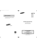 Предварительный просмотр 1 страницы Samsung LE40M51BS Owner'S Instructions Manual