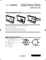 Preview for 1 page of Samsung LE46A900 Quick Setup Manual