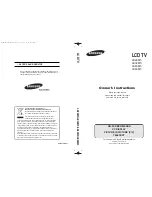 Samsung LE46M51B Owner'S Instructions Manual предпросмотр