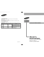 Preview for 1 page of Samsung LN-R1550P Owner'S Instructions Manual