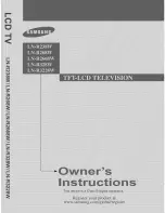 Samsung LN-R2668W Owner'S Instructions Manual preview