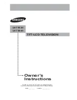 Samsung LN-T1953H Owners Instrucitons preview