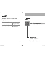 Preview for 1 page of Samsung LN-T2342H Owner'S Instructions Manual