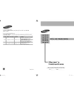 Samsung LN-T2354H - 23" LCD TV Owner'S Instructions Manual предпросмотр