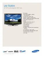 Preview for 1 page of Samsung LN-T325H Brochure