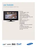 Samsung LN-T4032H - 40" LCD TV Brochure preview