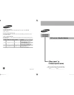 Samsung LN-T4069F Owner'S Instructions Manual preview