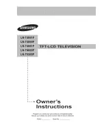 Samsung LN-T4665F Owner'S Instructions Manual предпросмотр