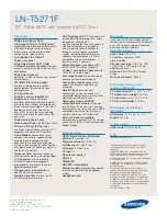 Preview for 2 page of Samsung LN-T5271F Spesifications