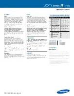 Предварительный просмотр 2 страницы Samsung LN19D450 Brochure