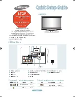 Samsung LN22B350F2D Quick Setup Manual preview