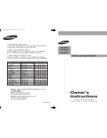 Предварительный просмотр 1 страницы Samsung LN23R51B Owner'S Instructions Manual