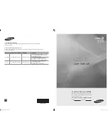 Preview for 1 page of Samsung LN26A330 User Manual