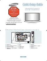 Samsung LN26A450C1D Quick Setup Manual preview