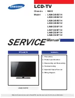 Предварительный просмотр 1 страницы Samsung LN26C450E1H Service Manual