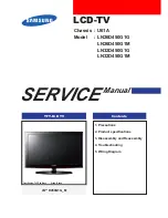 Предварительный просмотр 1 страницы Samsung LN26D450G1G Service Manual