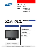 Предварительный просмотр 1 страницы Samsung LN32A550P3R Service Manual