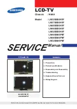 Предварительный просмотр 1 страницы Samsung LN32B550K1F Service Manual