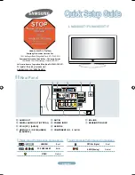 Samsung LN40A500 Quick Setup Manual preview