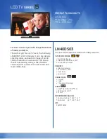 Preview for 1 page of Samsung LN40D503 Product Highlights