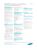 Preview for 2 page of Samsung LN46B750 - 46" LCD TV Specifications