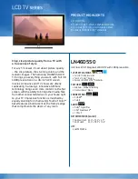 Samsung LN46D550 Brochure preview