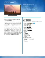 Preview for 1 page of Samsung LN46D550 Brochure