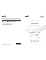 Samsung LN46D550 Quick Manual preview