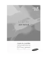 Предварительный просмотр 1 страницы Samsung LN52A550 User Manual