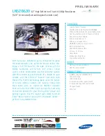 Samsung LN52B630 - 52" LCD TV Quick Manual preview