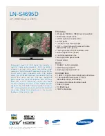 Samsung LNS4695DX Brochure preview