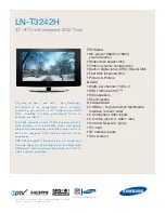 Samsung LNT3242H - 32" LCD TV Brochure preview