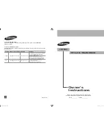 Samsung LNT466F Owner'S Instructions Manual preview