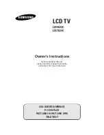 Samsung LS-15E23C Owner'S Instructions Manual preview