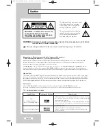 Предварительный просмотр 2 страницы Samsung LS-32A23WX Owner'S Instructions Manual