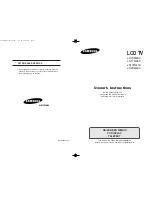 Samsung LS15M23C Owner'S Instructions Manual предпросмотр