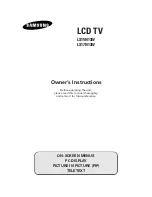 Samsung LS15N13W Owner'S Instructions Manual предпросмотр