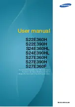 Preview for 1 page of Samsung LS22E390 User Manual