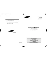 Samsung LS26A33W Owner'S Instructions Manual предпросмотр