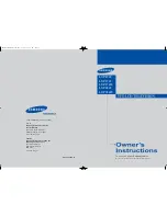 Samsung LT-P1745U Owner'S Instructions Manual предпросмотр