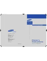 Samsung LT-P1795W Owner'S Instructions Manual preview